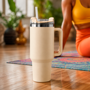 1.2L Double Walled Travel Mug with Straw